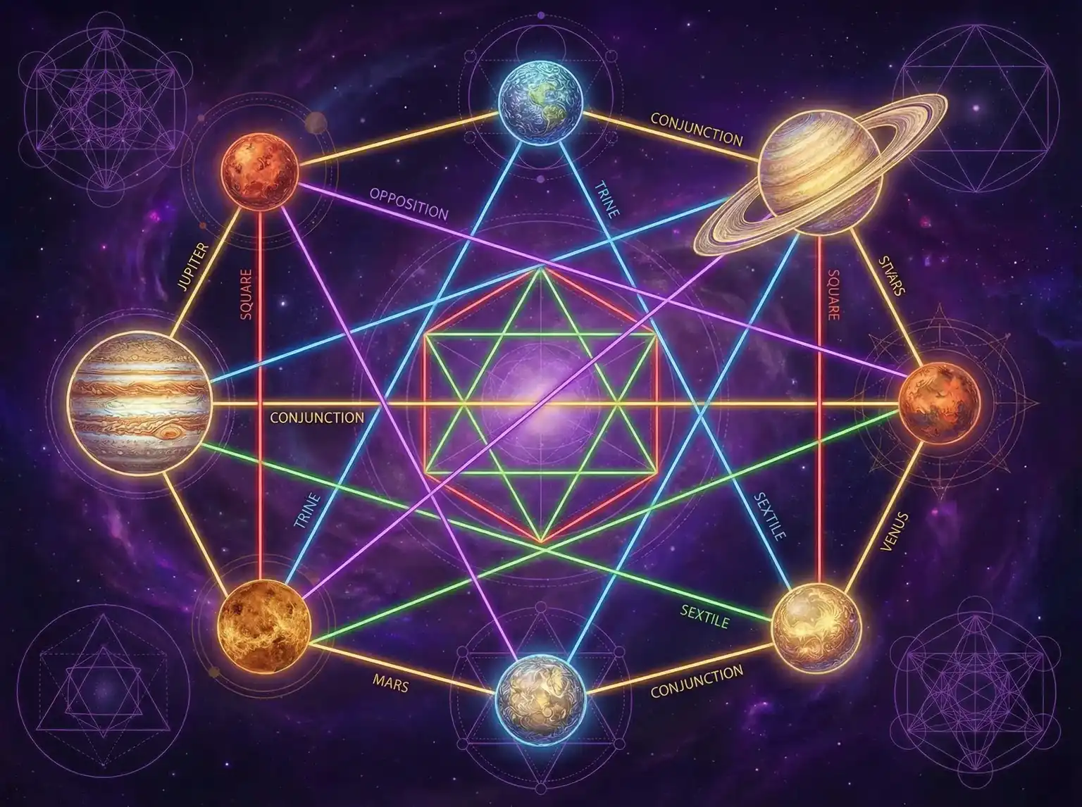 行星相位解读 - 象人脚心ⅠvK | 占星学进阶